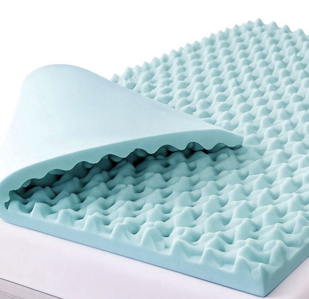 Mattress Topper Twin XL 2 Inch Egg Crate Foam Blue DMI 552-7948-0050 College